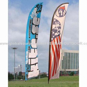 Custom printed feather teardrop banner