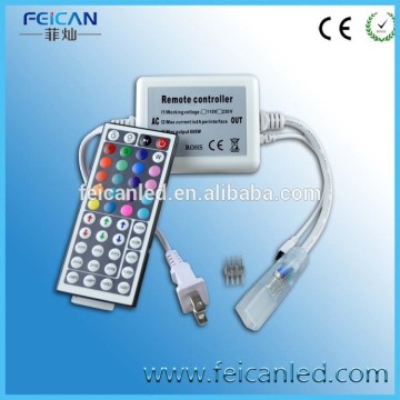 44key IR controller high voltage US plug connect with 5050 high voltage led strip and rope strip