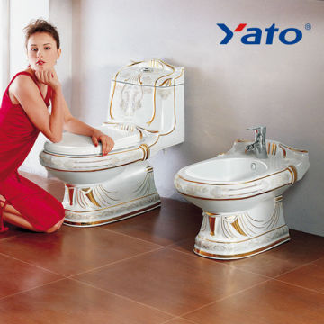 White with golden bidet toilet seat YA-888 YATO
