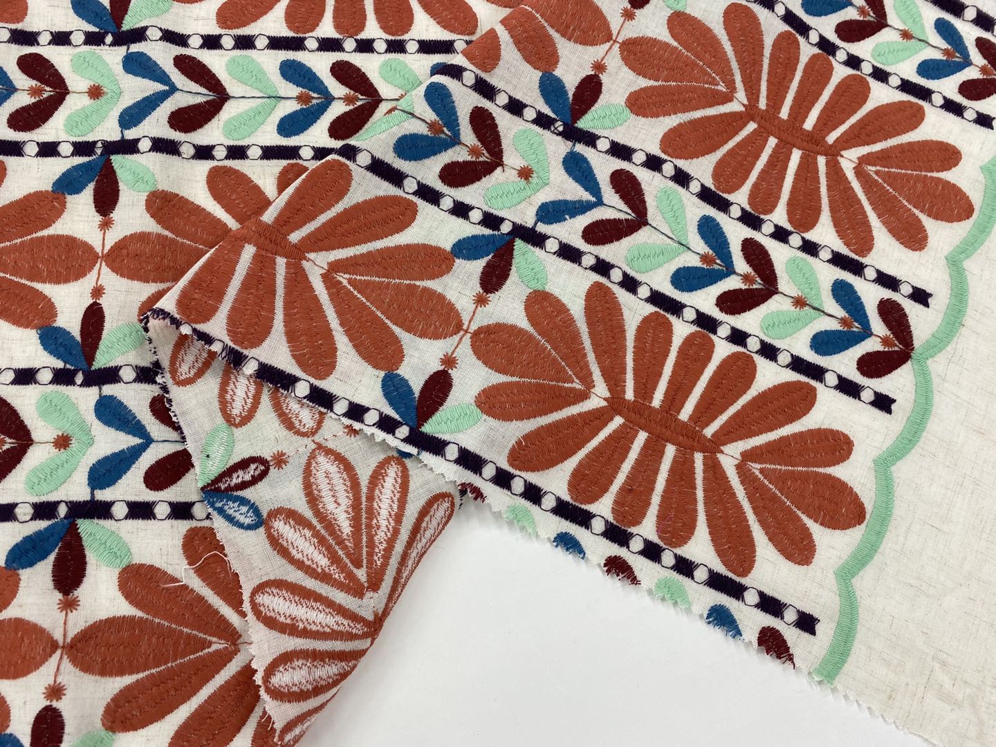 Cotton Linen Embroidery Fabric