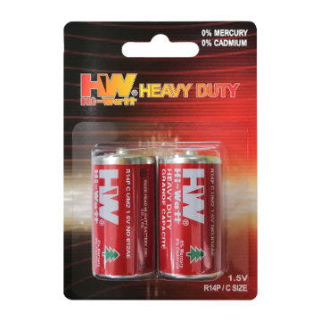 Batería C resistente R14P 1,5 V cubierta metálica