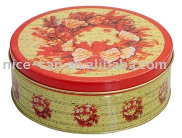 Christmas round Tin Box&Gift Tin Box& Christmas Tin Can