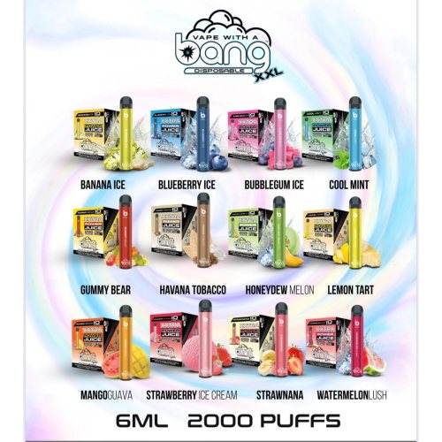 2000 Puffs Vape Pen Disposable Pod Bang XXL