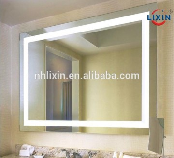 luxurious led light mirror for hotel bathroom vanity,touch screen mirror