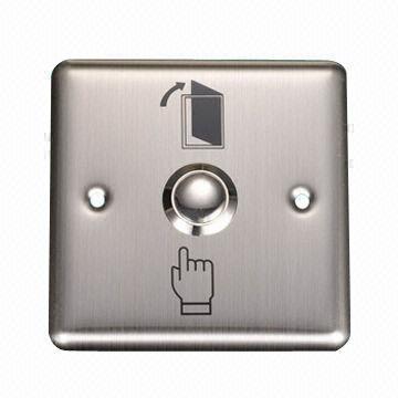 Metal pushbutton switch, used for access control systems