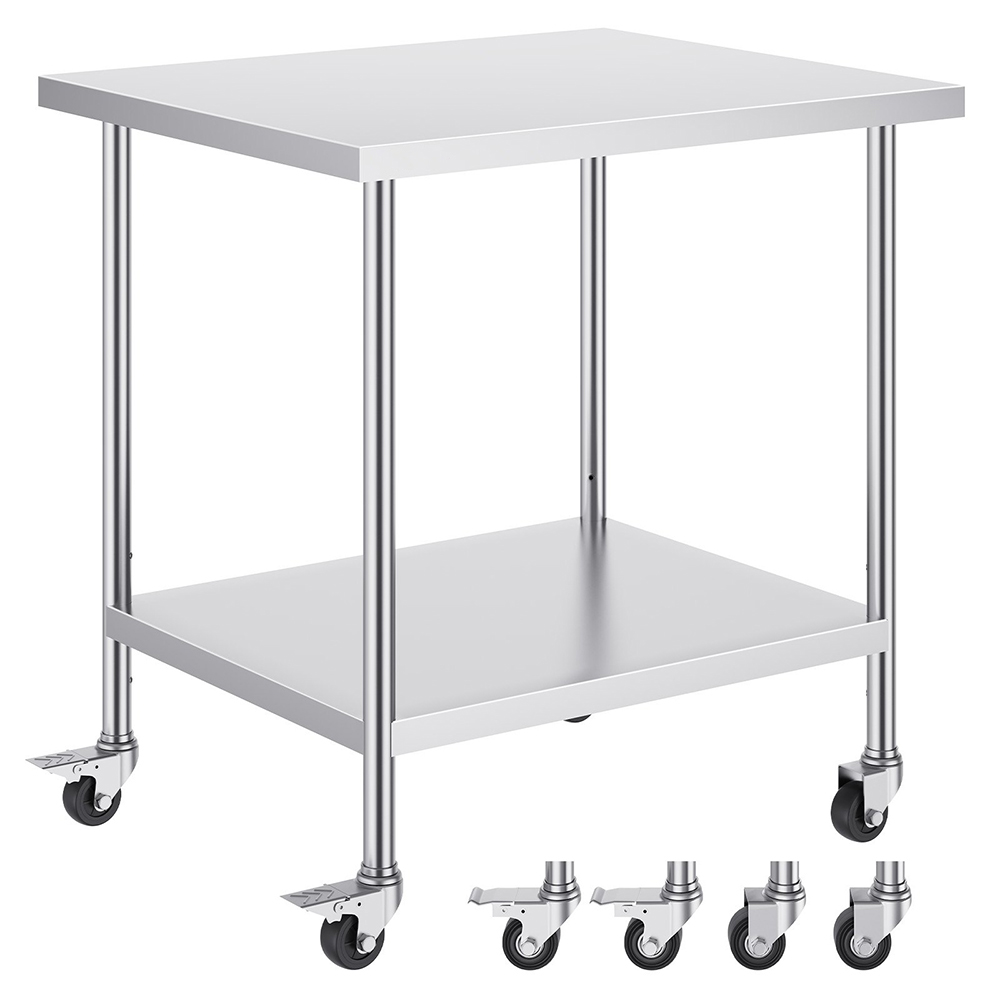 Stainless steel work tables for restaurants