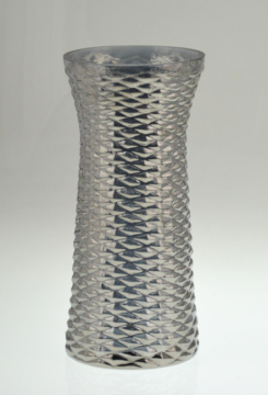 Cylindrical Glass Vase in French Grey