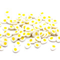 Cute Yellow White Egg Slice Shaped Polymer Clay Handmade Craft  Decor Charms Nail Arts Body Part Ornament Slime