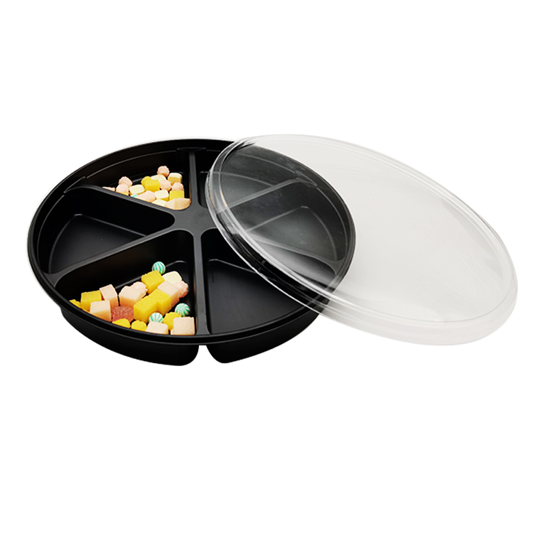 Transparent Black Nut Insert Trays with Clear Lid