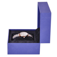 Custom Rigid Cardboard Navy Blue Paper Watch Box