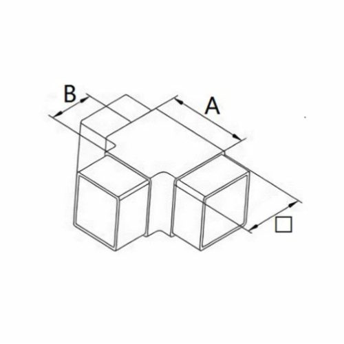 Edelstahl -Quadratrohrarmaturen