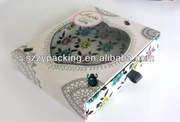 drawer shape nail polish packaging box with clear window