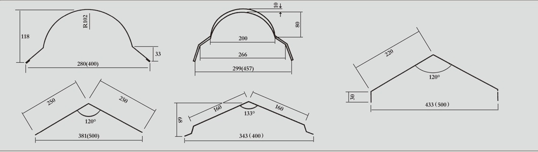 ridge cap tile roll forming machine