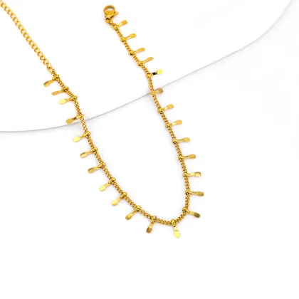 18K Gold-Plated Waterproof Women's Fashion Anklet - Never Fade Stainless Steel Party Anklet