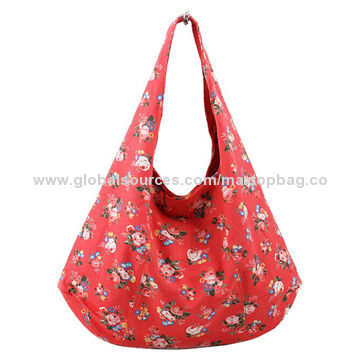 Fashionable canvas shoulder bag, OEM accepted