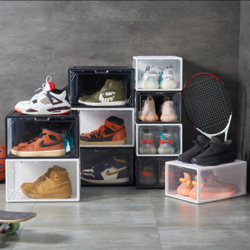 Transparent Side-Opening Shoe Box - Reinforced Storage Organizer