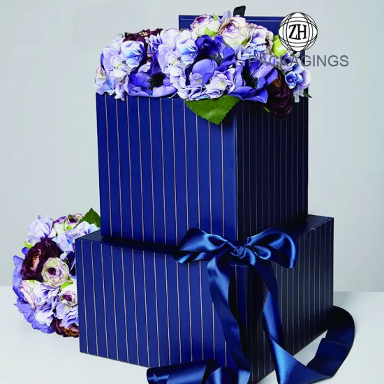 New gold stamping hat flower packaging box