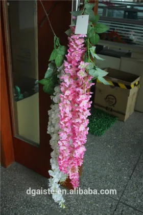 dry vine bulk silk long flower vine wedding party decoration pure white vine
