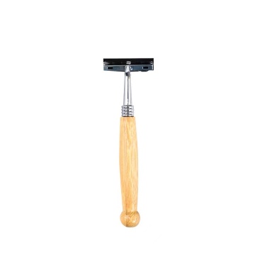 Best Biodegradable Safety Razor with Long Natural Bamboo Handle for Home and Hotel Use