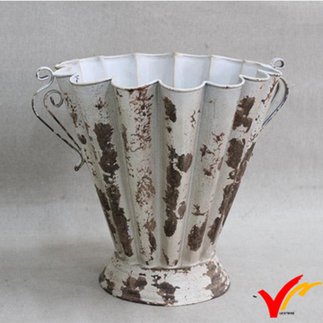 Antique Metal Flower Vase
