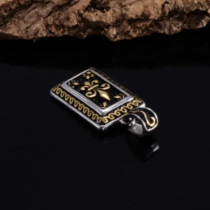 Fashionable Stainless Steel Silver Iris Pendant Jewelry