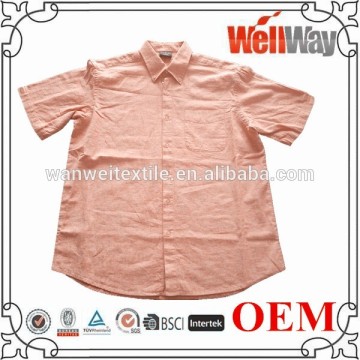 Korean cotton linen blend fabric dress shirt