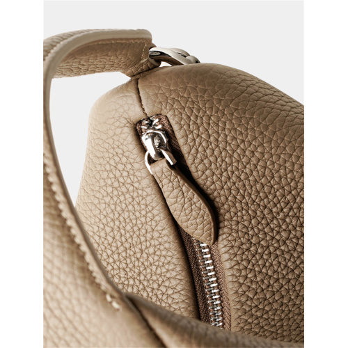 Khaki Classic Cowhide Shoulder Bag