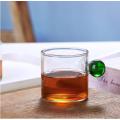 120ML glass cup with ball handle coffee cup