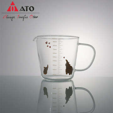 Einzigartige moderne transparente Drucktee -Tasse mit Griff