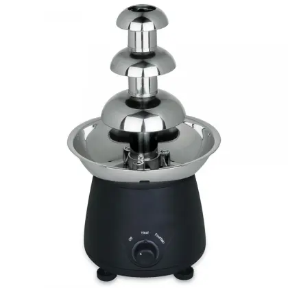 Chocolate fountain melting chocolate