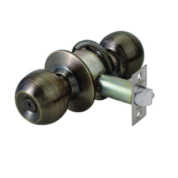 High Quality Tri-Circle Cylindrical knob lock/double steel door knob lock round door lock587ET-AB