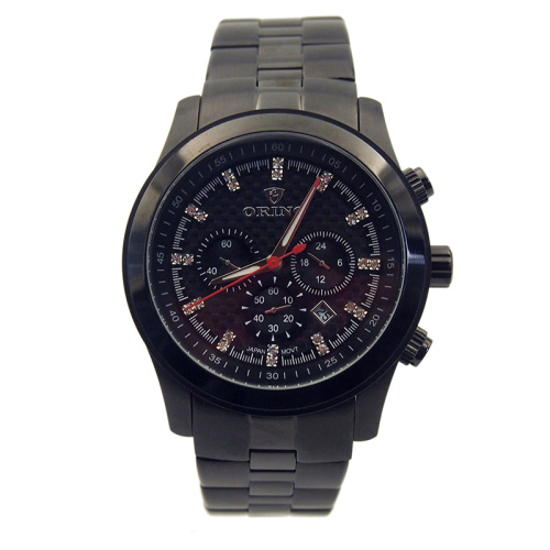 Luxusní Steel Watchband Sport Chronograph Man Watch