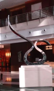 abstract 304 stainless steel sculpture for plaza