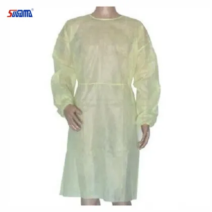Disposable Surgical Gown, Fluid-Resistant - Blue & Yellow