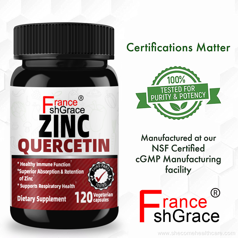 Zinc Quercetin Vitamin Antioxidant Immune Vitamin Capsules