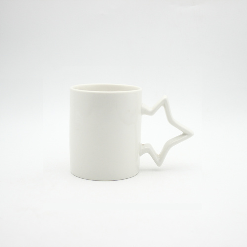 Taza de porcelana blanca de 12 oz tazas de cerámica de alta calidad con logotipo