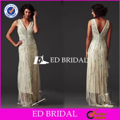 NS914 Heavy Beaded Couture Fashion Mature Women Evening Dress