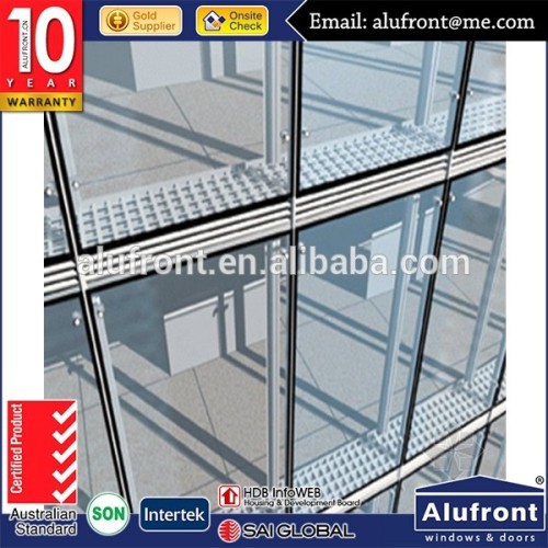 customized design aluminum double glass curtain wall made in China