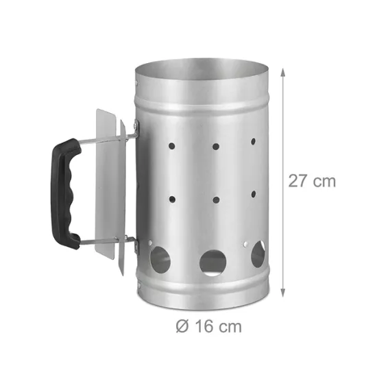 Fast Delivery 17 Cm Bbq Grill Spare Parts Charcoal Chimney Starter fire chimnea