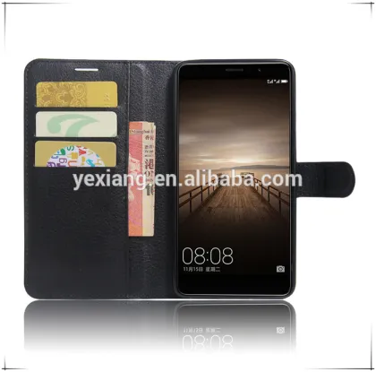 Wallet PU Leather Protective cell phone back cover flip case for huawei mate 9