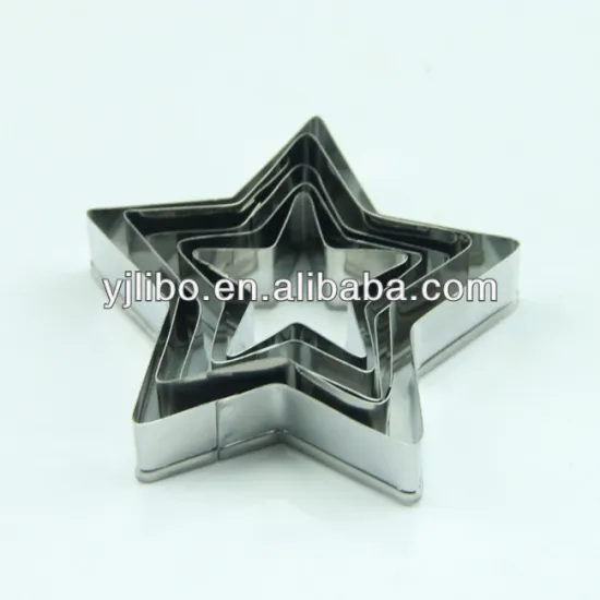 Star pattern stainless steel cookies baking mould
