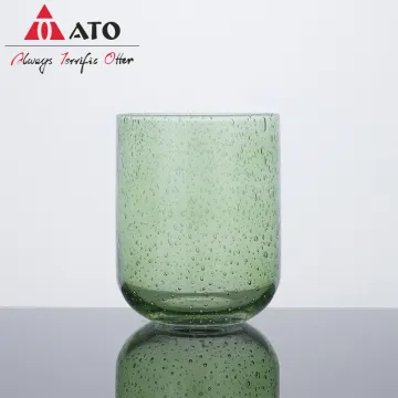 400ml round green bubble tumbler glasses drinking glass