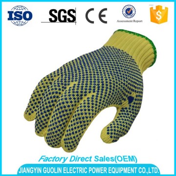en388 knitted pvc dotted cotton gloves manufacture in china