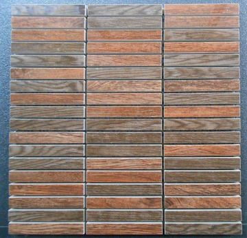 Wooden Looks Porcelain Bathroom Mosaic Tile