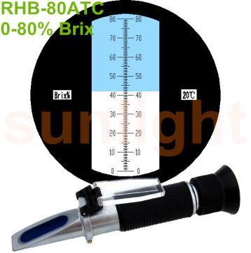 RHB-80ATC Wide-range 0-80% Brix Refractometer