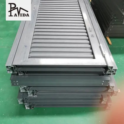 Aluminum Louvre Doors: Fashion Style Slat Plantation Shutters and Blinds for Doors