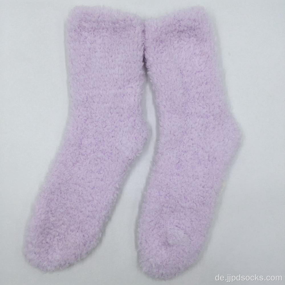 Purpurrote dicke mikrofaser gemütliche Socken