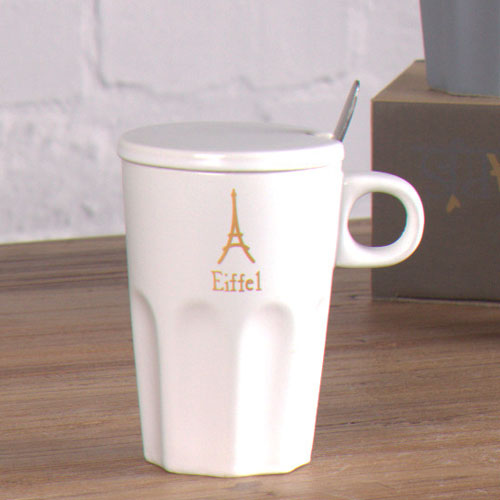 white effect coffee mug