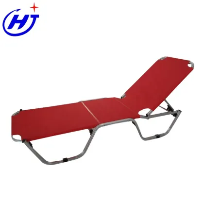 Portable Aluminum Beach Chair - Removable Sleeping Sun Lounger