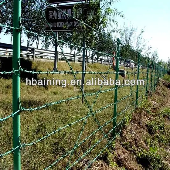 installing barbed wire fence